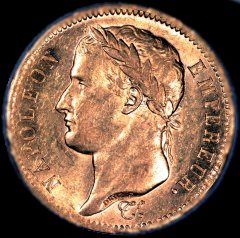 Coin with Napoleon on it