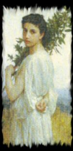 Greek Nymph holding a laurel branch