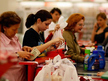Shoppers line up at the cashiers' checkout at a Target store in Miami (Joe Raedle/  Getty Images / AFP) 